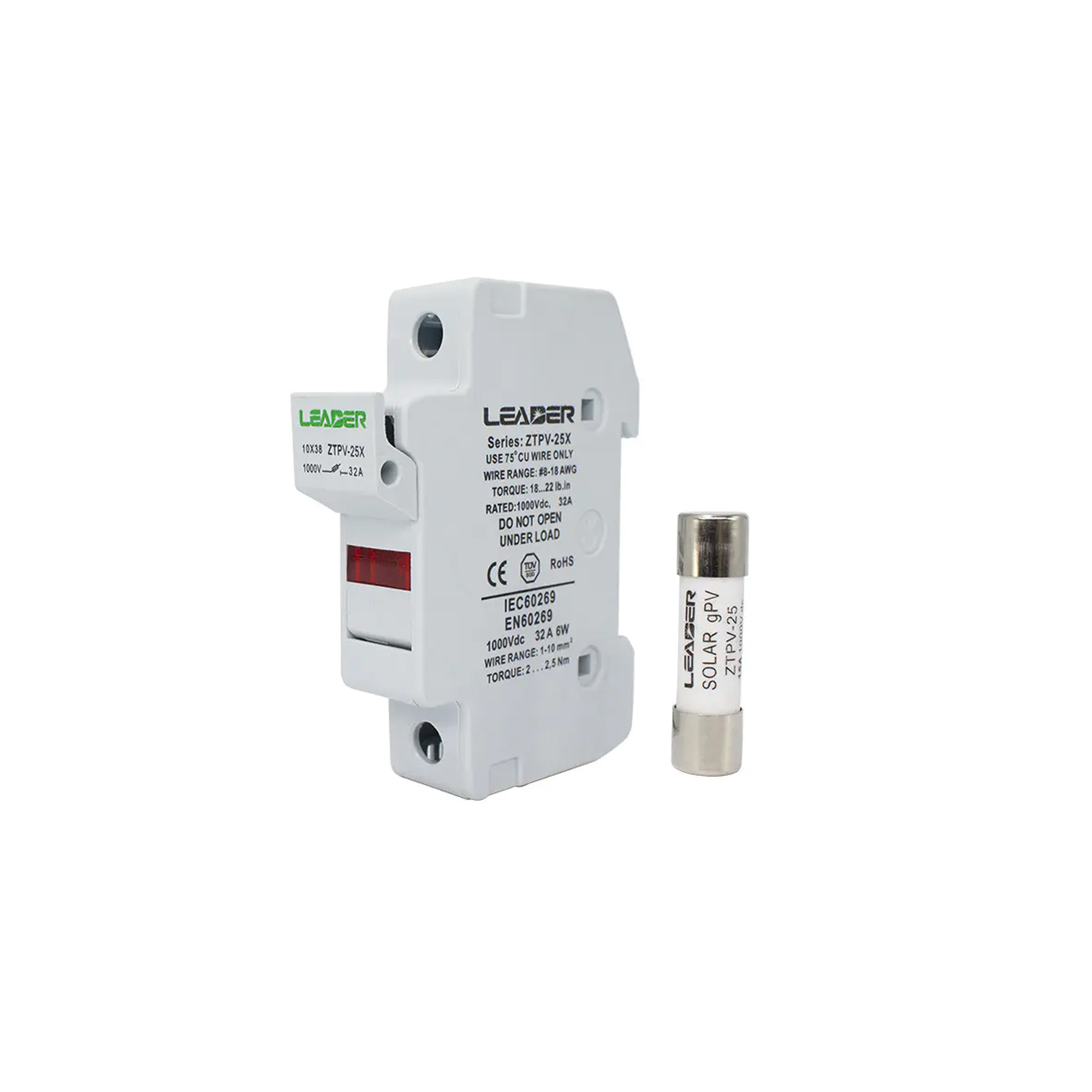 1000V DC Fuse Solar Holder 10*38 gPV PV System Protection